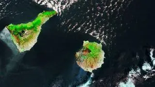 Pożary na Gran Canarii z 19 sierpnia (NASA)