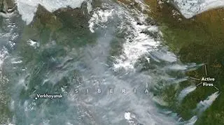 Pożary na Syberii płonące 23 czerwca 2020 (earthobservatory.nasa.gov)