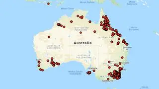 Pożary szalejące w Australii w ciągu ostatnich 12 godzin (myfirewatch.landgate.wa.gov.au)