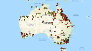 Pożary w Australii w ciągu ostatnich 12 godzin (myfirewatch.landgate.wa.gov.au)