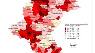 Poziom zakażenia koronawirusem w gminach województwa śląskiego (prof. Sławomir Sitek, prof. Sławomir Pytel, prof. Elżbieta Zuzańska-Żyśko)