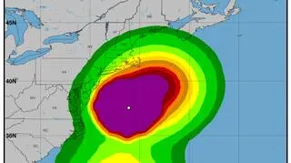 Prędkość wiatru w huraganie Jose (NHC/NOAA)