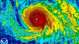 Prędkość wiatru w huraganie Maria (NHC/NOAA)