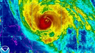 Prędkość wiatru w huraganie Maria (NHC/NOAA)