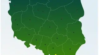 Prognoza burzowa IMGW (między godziną 8 a 22 w czwartek) (pogodynka