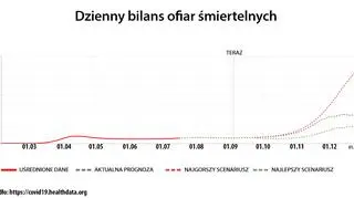 Prognoza dotycząca dziennego bilansu ofiar śmiertelnych COVID-19 (https://covid19.healthdata.org/)	