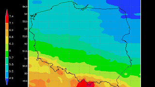 Prognoza indeksu UV dla bezchmurnego nieba