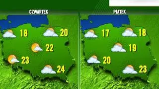 Prognoza na czwartek i piątek/TVN Meteo