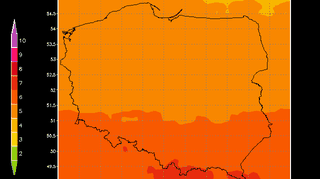 Prognoza natężenia promieniowania dla bezchmurnego nieba