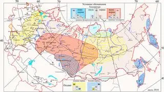 Prognoza odchylenia średniej miesięcznej temperatury oraz opadów od normy na lipiec 2016