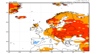 Prognoza odchylenia temperatury od normy na czerwiec 2020 (NOAA)