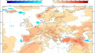 Prognoza odchylenia temperatury od normy wieloletniej na czerwiec 2021 r