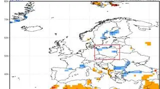 Prognoza odchylenia temperatury w lipcu (NOAA)