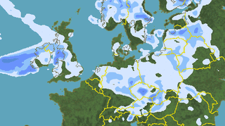 Prognoza opadów nad Polską, godz. 20 / niederschlagsradar.de