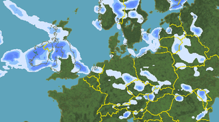 Prognoza opadów nad Polską, godz. 23 / niederschlagsradar.de