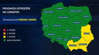 Prognoza ostrzeżeń IMGW na czwartek