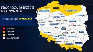 Prognoza ostrzeżeń IMGW na czwartek