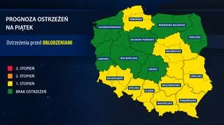 Prognoza ostrzeżeń IMGW na piątek