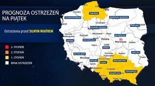 Prognoza ostrzeżeń IMGW na piątek