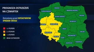 Prognoza ostrzeżeń na czwartek
