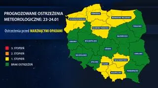 Prognoza ostrzeżeń na wtorek i środę