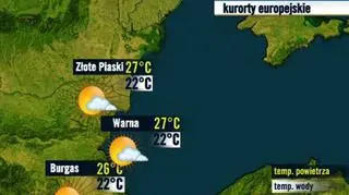 Prognoza pogody dla kurortów w Bułgarii, 17.09