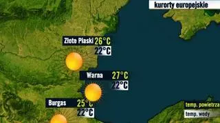 Prognoza pogody dla kurortów w Bułgarii, 24.09