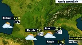 Prognoza pogody dla kurortów we Francji, 24.09