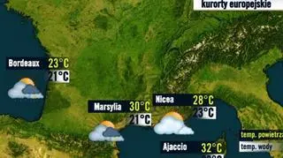 Prognoza pogody dla kurortów we Francji, 3.09