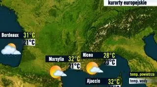 Prognoza pogody dla kurortów we Francjii, 2.09