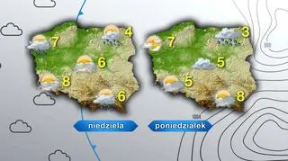 Prognoza pogody na niedzielę i poniedziałek