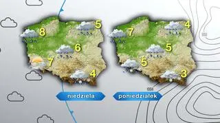 Prognoza pogody na niedzielę i poniedziałek
