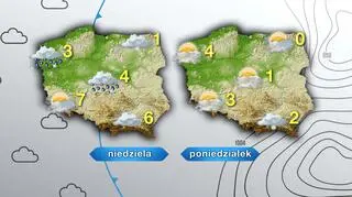 Prognoza pogody na niedzielę i poniedziałek