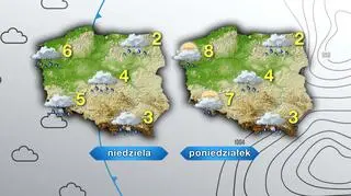 Prognoza pogody na niedzielę i poniedziałek