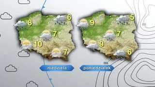 Prognoza pogody na niedzielę i poniedziałek