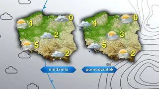 Prognoza pogody na niedzielę i poniedziałek 