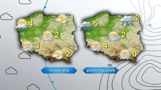 Prognoza pogody na niedzielę i poniedziałek