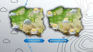 Prognoza pogody na niedzielę i poniedziałek