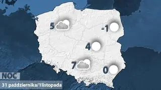 Prognoza pogody na noc 31