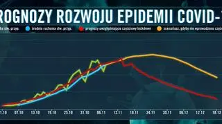 Prognoza rozwoju epidemii COVID-19 (ICM UW/TVN24)
