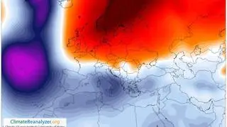Prognoza średniego ciśnienia nad Europą według GFS/University of Maine