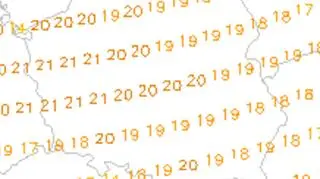 Prognoza temperatury maksymalnej na sobotę, 1 kwietnia (model GFS)