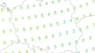 Prognoza temperatury maksymalnej na sobotę 11 marca (model GFS)