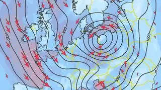Prognoza wiatru dla Europy na 16.12 (niederschlagsradar.de)
