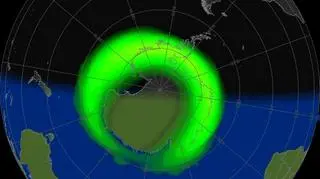 Prognoza wystąpienia zorzy polarnej dla półkuli południowej (NOAA)