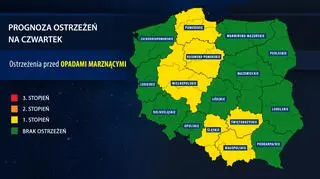 Prognoza zagrożeń IMGW na czwartek