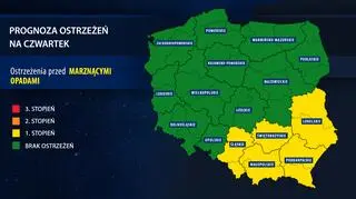 Prognoza zagrożeń IMGW na czwartek