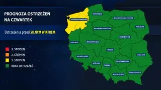 Prognoza zagrożeń IMGW na czwartek