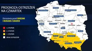 Prognoza zagrożeń IMGW na czwartek