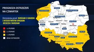 Prognoza zagrożeń IMGW na czwartek